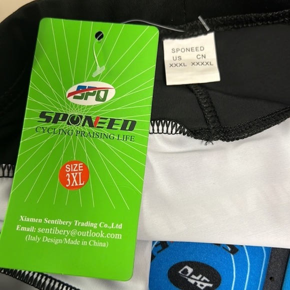 Sponeed Black Padded Cycling Shorts NWT 3XL - Picture 4 of 7